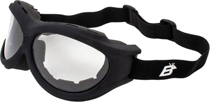 Birdz Eyewear - The Buzzard - Padded Motorcycle Riding Goggle Fits Over Glasses - PuriLite