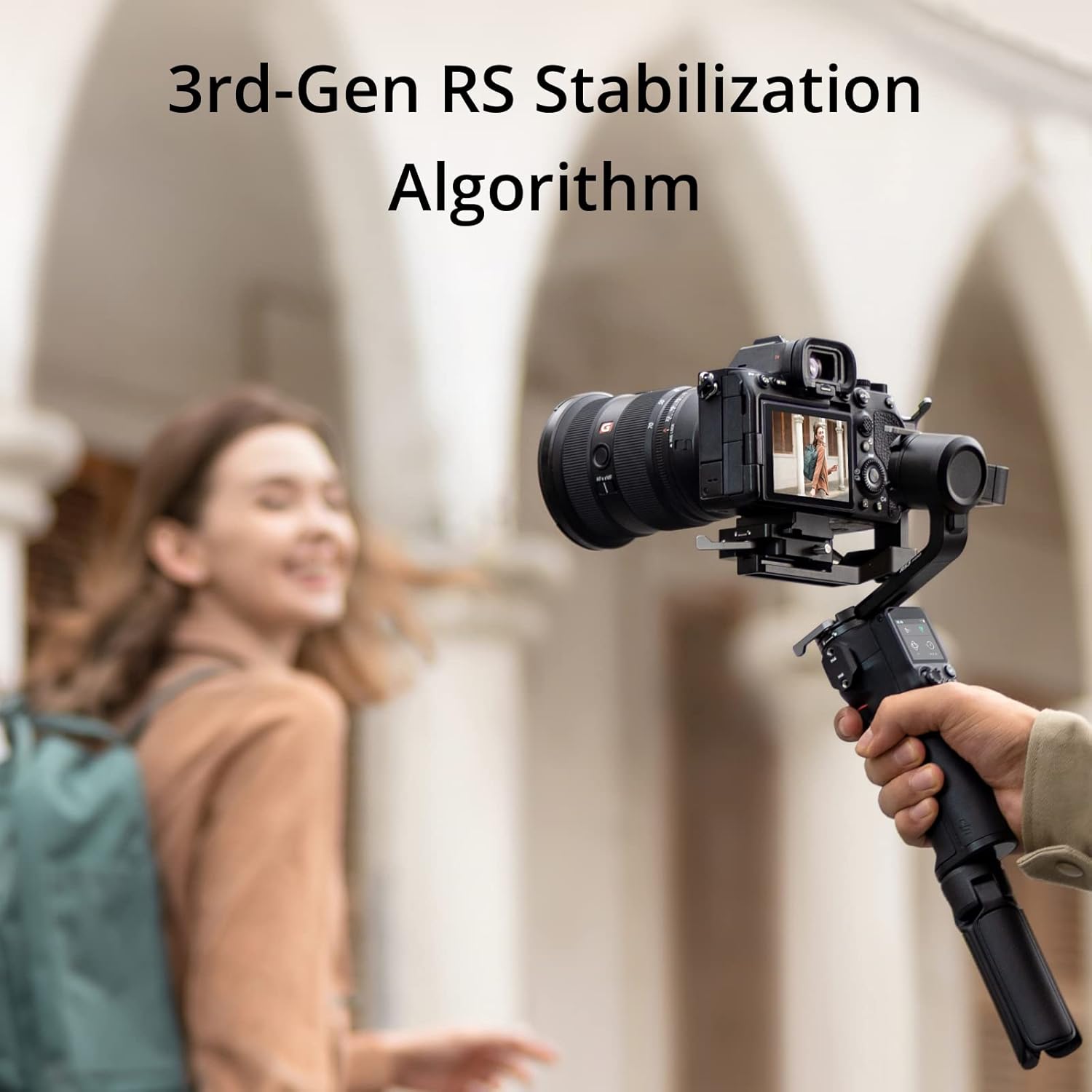 DJI RS 3 Mini, 3-Axis Gimbal Stabilizer for Cameras Canon/Sony/Panasonic/Nikon/Fujifilm, 2 kg (4.4 lbs) Tested Payload, Camera Stabilizer, Camera Gimbal with Native Vertical Shooting - PuriLite