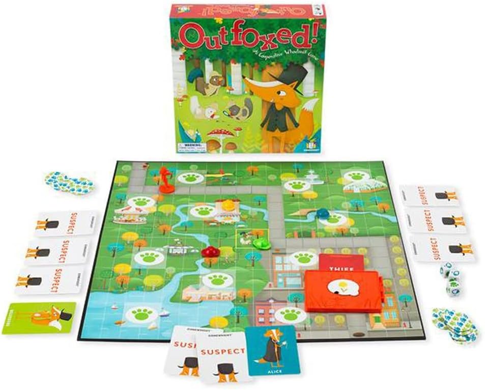 Gamewright Outfoxed! A Cooperative Whodunit Board Game for Kids 5+ - PuriLite