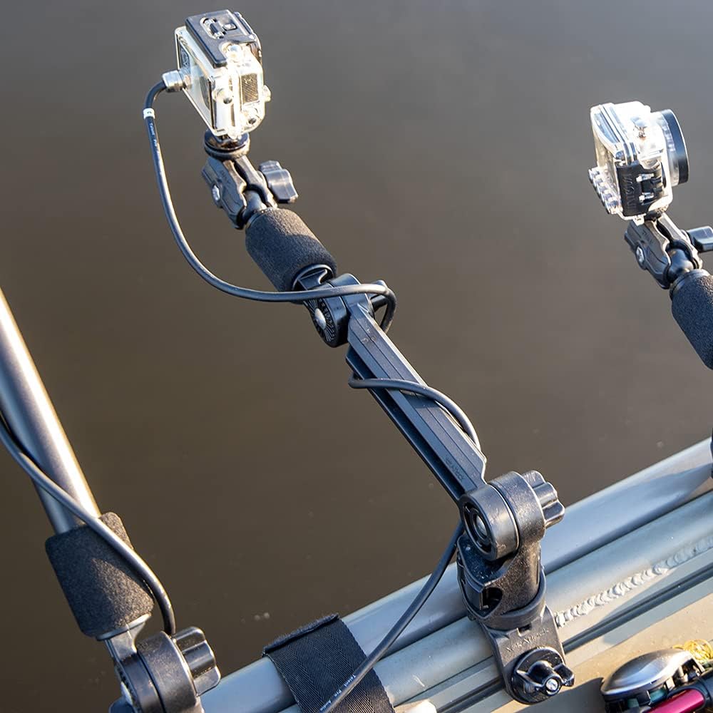 YakAttack 8" Extension Arm for LocknLoad Track Mounted Accessories - Fits Omega Rod Holder, Omega Pro Rod Holder, and FFP Fish Finder Mounts - PuriLite
