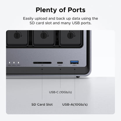 UGREEN NASync DXP4800 4-Bay Desktop NAS, Auto Backup Phones/PCs Private Cloud Storage for Home & Office, Intel N100 Quad-core CPU, 8GB DDR5 RAM, 32G eMMC, 2 * 2.5GbE, Dual M.2 Slots, 4K HDMI(Diskless) - PuriLite