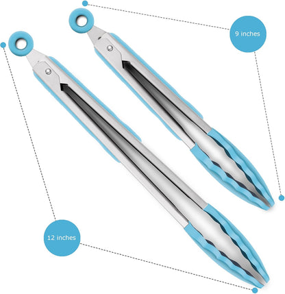 Purilite Select Silicone &amp; Stainless Steel Kitchen Tongs - PuriLite