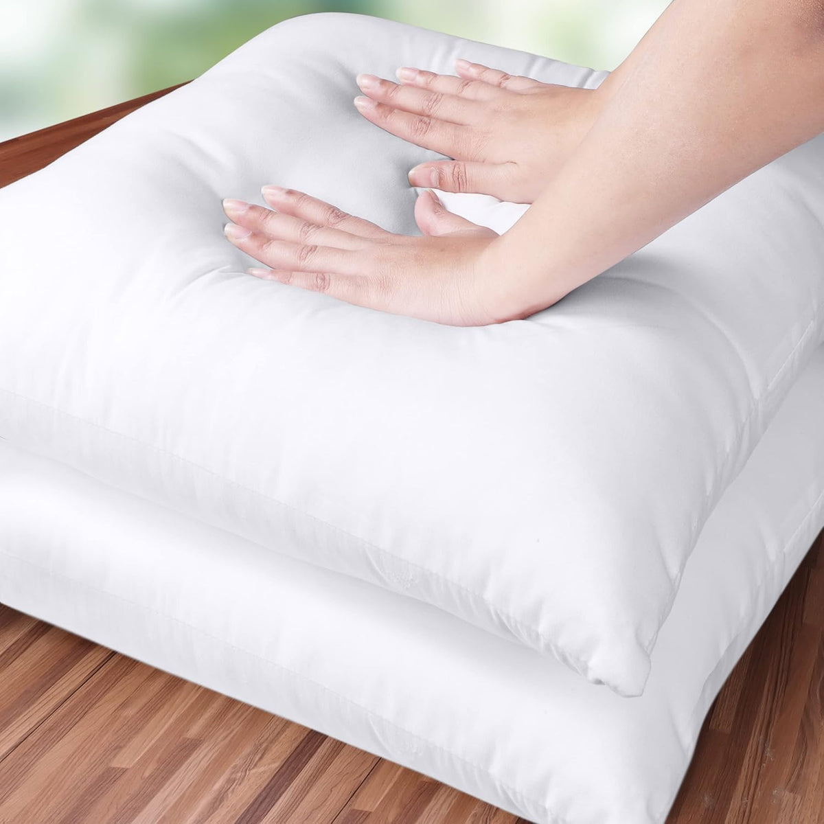 Utopia Bedding Throw Pillows Insert (Pack of 2, White) - 20 x 20 Inches Bed and Couch Pillows - Indoor Decorative Pillow - PuriLite