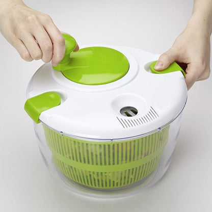 Salad Spinner with Hand Crank, Multifunctional Vegetable Spinner, Salad Dryer, Kitchen Tool - PuriLite