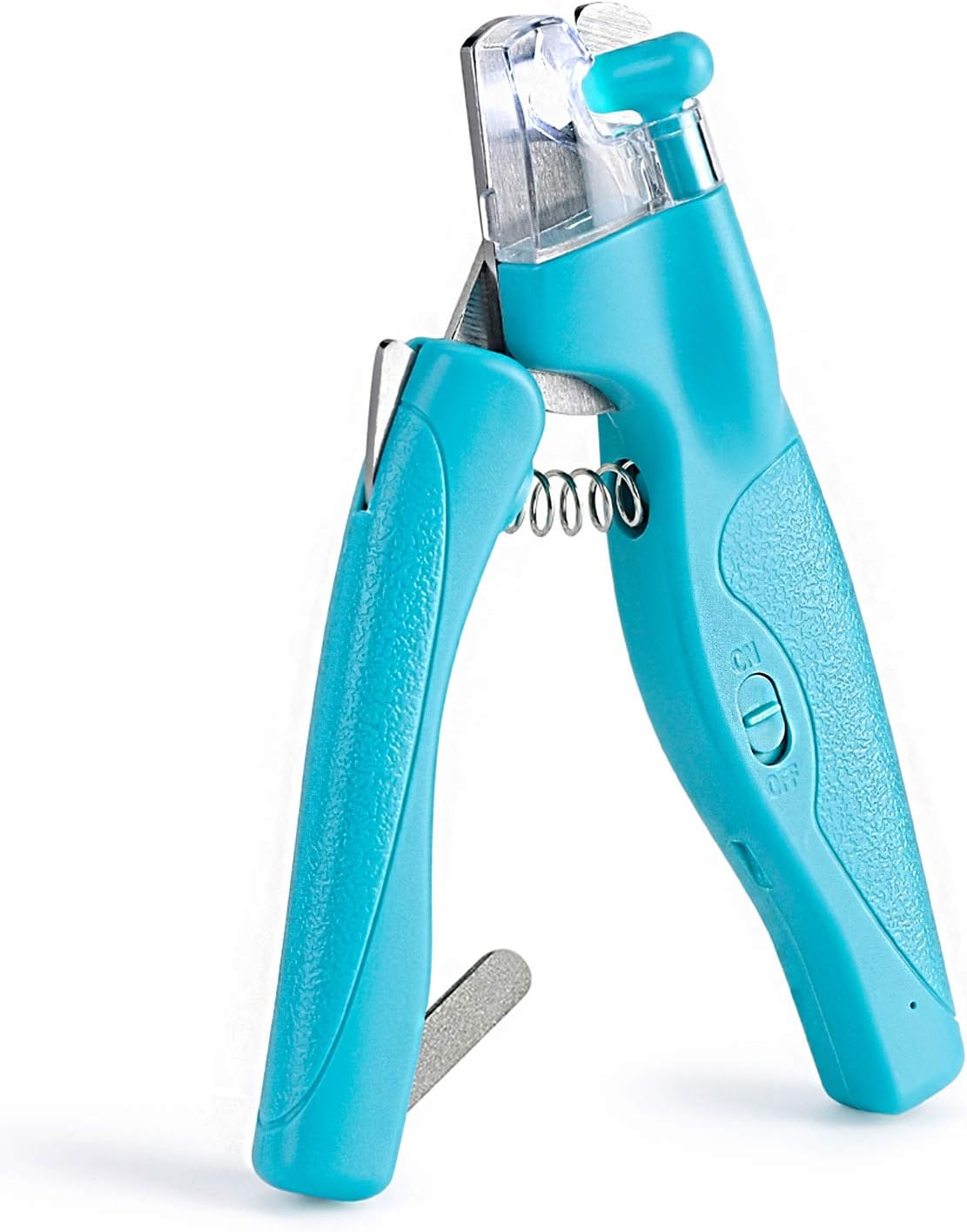 Pet Nail Clipper with LED Light for Dogs & Cats, Rechargeable Nails & Claws Trimmer Grooming, Safe Professional Trimming Tool with Nail Trapper & Free Nail File, Quick-Sensor Razor Sharp Blades - PuriLite