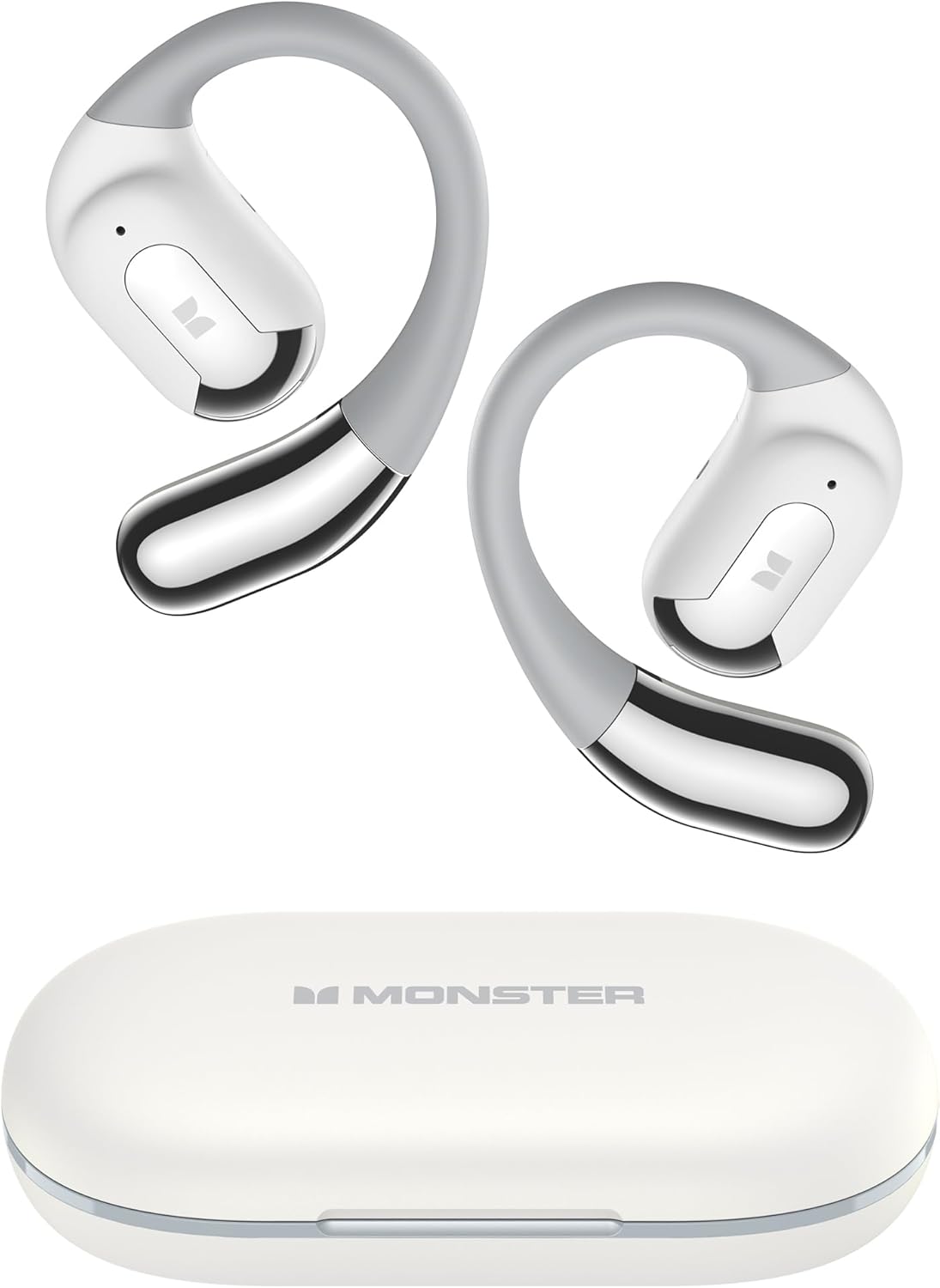 Monster Open Ear AC317 Headphones, Bluetooth 5.4 Wireless Headphones with Stereo Sound, 24H Playback, Crystal Clear Calls, Type-C Charging, Touch Control, Sweat Resistant Open Ear Wireless Earbuds - PuriLite