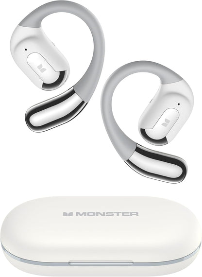 Monster Open Ear AC317 Headphones, Bluetooth 5.4 Wireless Headphones with Stereo Sound, 24H Playback, Crystal Clear Calls, Type-C Charging, Touch Control, Sweat Resistant Open Ear Wireless Earbuds - PuriLite