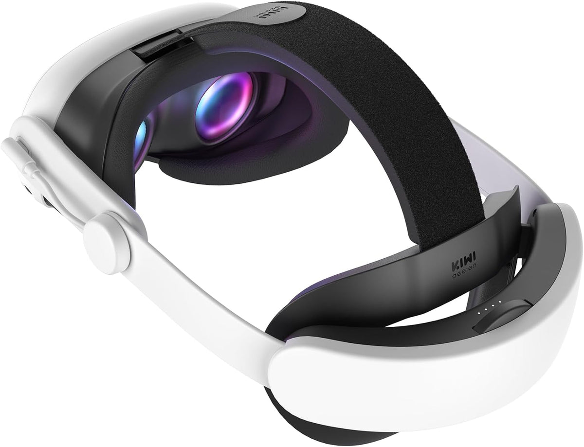 KIWI design K4 Boost Battery Head Strap for Meta Oculus Quest 3/3S, Adjustable VR Headband Accessories with Dual Charge, Extend Playtime & Reduce Facial Stress - PuriLite
