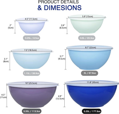 Purilite Select Plastic Mixing Bowl Set - PuriLite