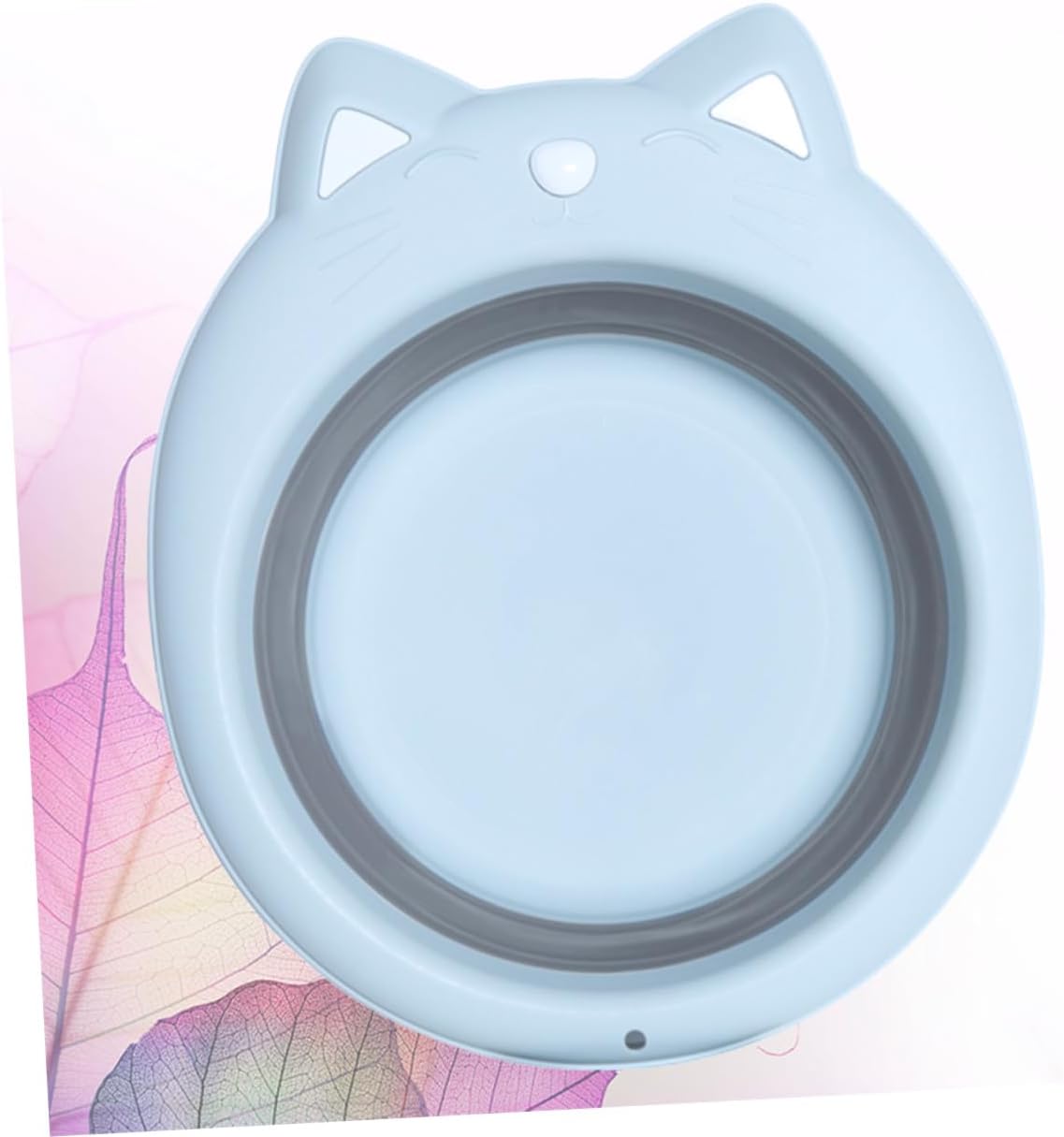Kisangel Portable Foldable Washbasin Cat Shape Cartoon Design PP Material Space Saving Wash Tub for Bathing - PuriLite