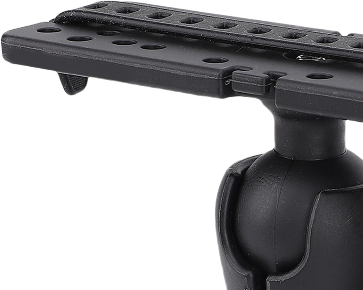 Fish Finder Mount Base, 360 Degree Rotating Fish Finder Bracket Universal Marine Electronic Holder ABS Mounting Plate for Kayaks and Boats - PuriLite