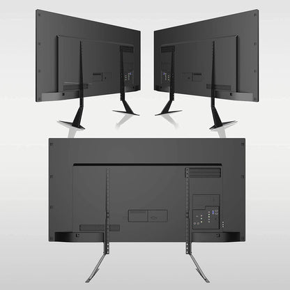 Suptek Universal TV Stands, Table Top TV Stand, Pedestal TV Stand for Most 17"-55" Screens, Height Adjustable TV Base Stand with Tempered Glass Base and Wire Management, Hold up to 40kg, VESA 75/400mm - PuriLite