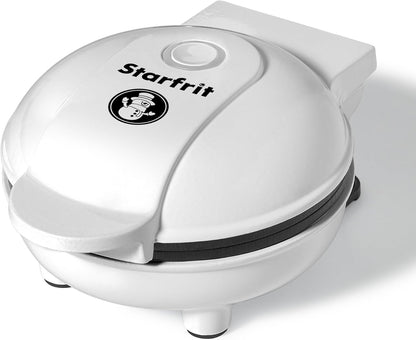 Starfrit 4-Inch Non-Stick Mini Waffle Maker – Snowman Shape - Compact - Easy to Clean - 350W - PuriLite