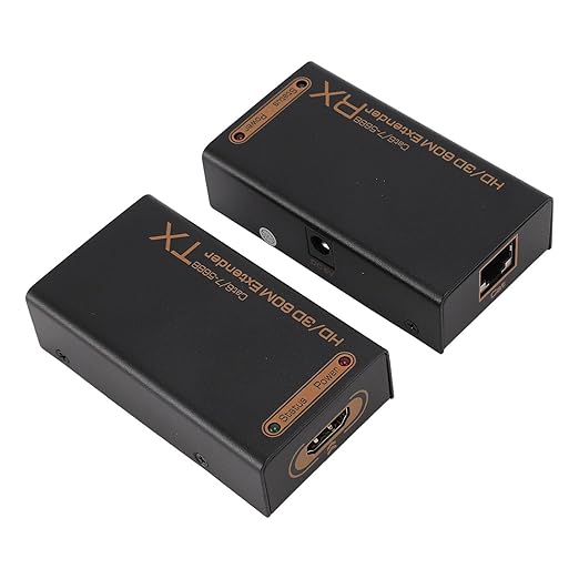 HD Multimedia Interface Extender, 1080P Full HD 60Hz 3D HD Video Extender with EDID Copy Function, Single Cat 6 7 5688 DC 5V Port, Video Output Device (US Plug) - PuriLite
