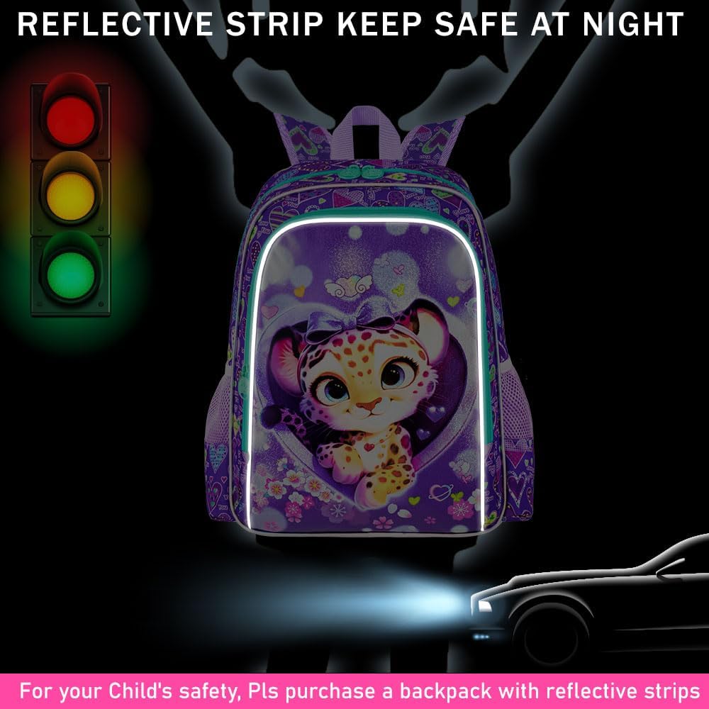 3pcs Backpack for Boys and Girls, 16” Kids Kindergarten Bookbag with Lunch Box, Cute Elementary Backpacks for Boy Girl - PuriLite