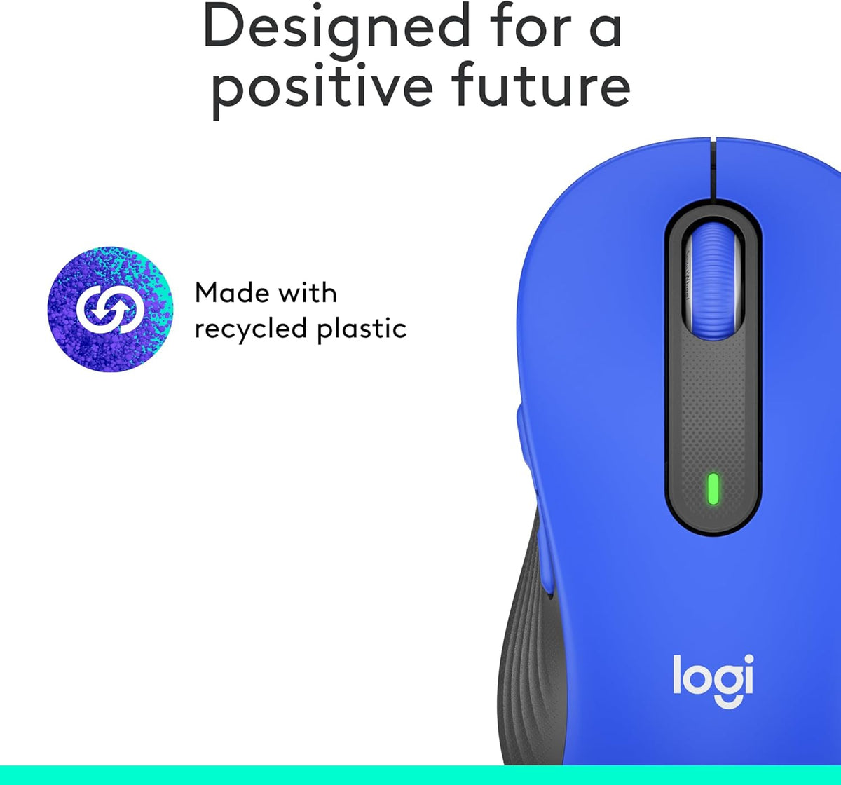 Logitech Signature M650 L Full Size Wireless Mouse - For Large Sized Hands, 2-Year Battery, Silent Clicks, Customizable Side Buttons, Bluetooth, for PC/Mac/Multi-Device/Chromebook - Black - PuriLite