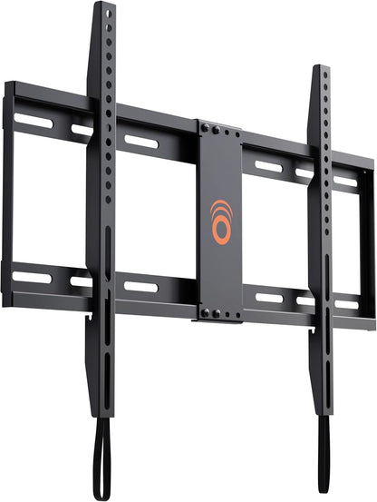 ECHOGEAR Low Profile Fixed TV Wall Mount Bracket for Most 32-80 inch LED, LCD, OLED and Plasma Flat Screen TVs - Holds TV 1.25" from The Wall - EGLL1-BK - PuriLite