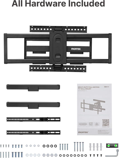 monTEK Long Arm TV Wall Mount for Most 43-90 Inch TVs, 42.5 Inch Long Extension TV Mount Swivel and Tilt, Full Motion Wall Mount TV Bracket Fit Max VESA 800 x 400mm, Up to 132 lbs, 16”,18” Studs - PuriLite