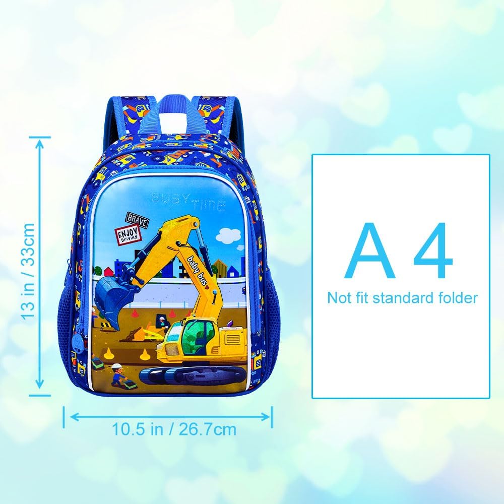 3pcs Backpack for Boys and Girls, 16” Kids Kindergarten Bookbag with Lunch Box, Cute Elementary Backpacks for Boy Girl - PuriLite