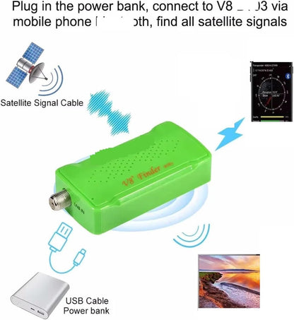 V8 Sat Finder Mini Satfinder DVB S / S2 Digital Signal Satellite Receiver for Dish Network Directv - PuriLite