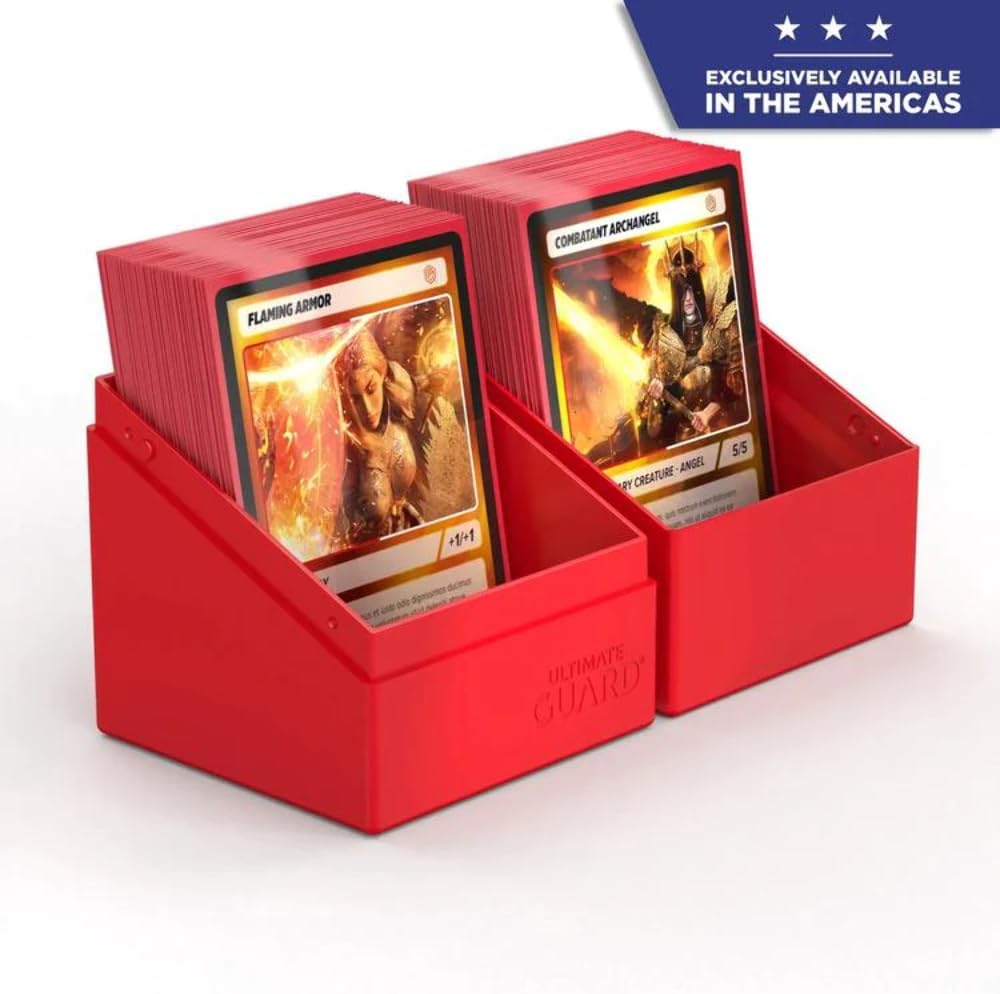 Ultimate Guard Boulder 100+ Classic, Deck Case for 100 Double-Sleeved TCG Cards, Onyx, Secure & Durable Storage for Trading Card Games, Soft-Touch Finish - PuriLite