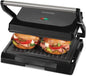 Proctor Silex 4 Serving Panini Press, Sandwich Maker and Compact Indoor Grill, Upright Storage, Easy Clean Nonstick Grids, Black (25440PS) - PuriLite