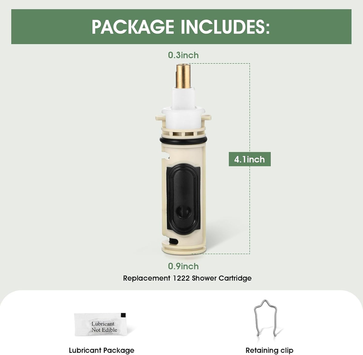 1222 Replacement Cartridge for One Handle Posi Temp Shower Cartridge Replacement,Brass & Plastic,Without Removal Tool - PuriLite