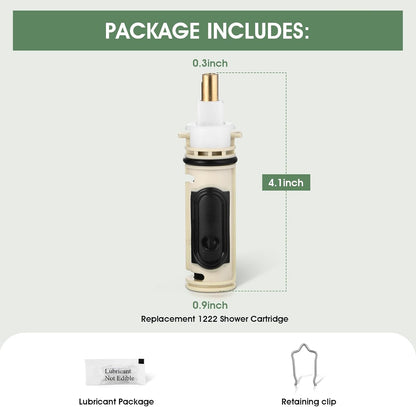 1222 Replacement Cartridge for One Handle Posi Temp Shower Cartridge Replacement,Brass & Plastic,Without Removal Tool - PuriLite