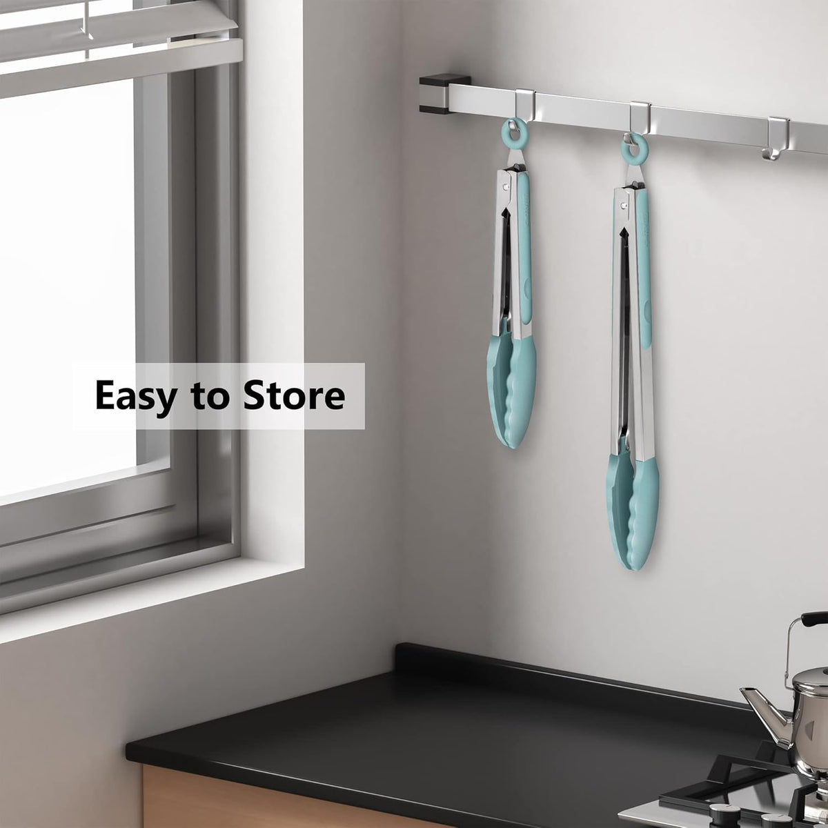 Purilite Select Silicone &amp; Stainless Steel Kitchen Tongs - PuriLite