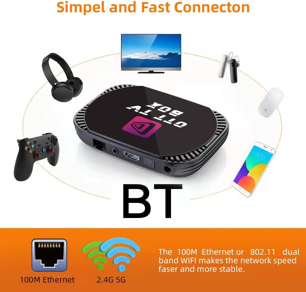 Android 11 TV Box MXIII Pro Android TV Box 11.0 Amlogic S905X4 Quad Core 64 Bits, 4GB RAM 64GB ROM Android Box with 1000M LAN AV1 8K/6K/4K 3D USB 3.0 BT 4.0 - PuriLite