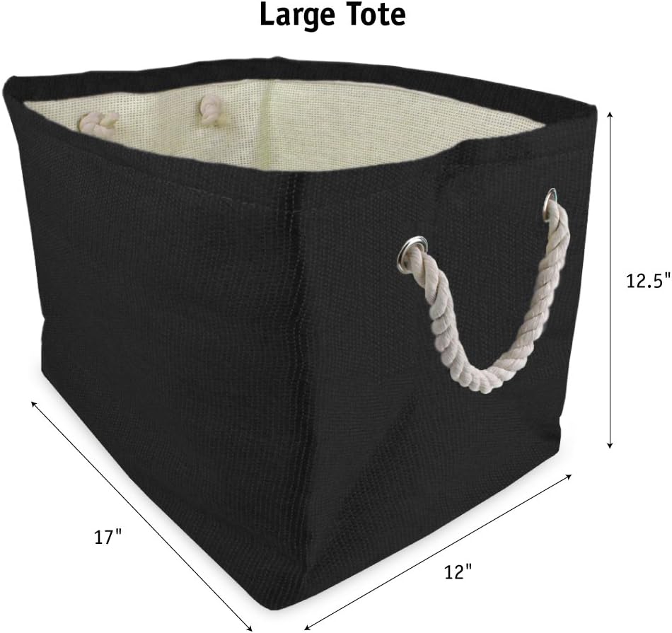 DII Storage Basket or Bin, Collapsible & Convenient Storage Solution for Office, Bedroom, Closet, Toys, Laundry (Large) - Pink Rugby Stripe - PuriLite