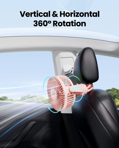 Gaiatop Mini Portable Pram Fan, Rechargeable Small Clip on Fan for Stroller, Detachable 3 Speed 360 Degree Rotate Flexible Tripod Handheld Desk Cooling Car Seat Crib Treadmill Travel Black - PuriLite