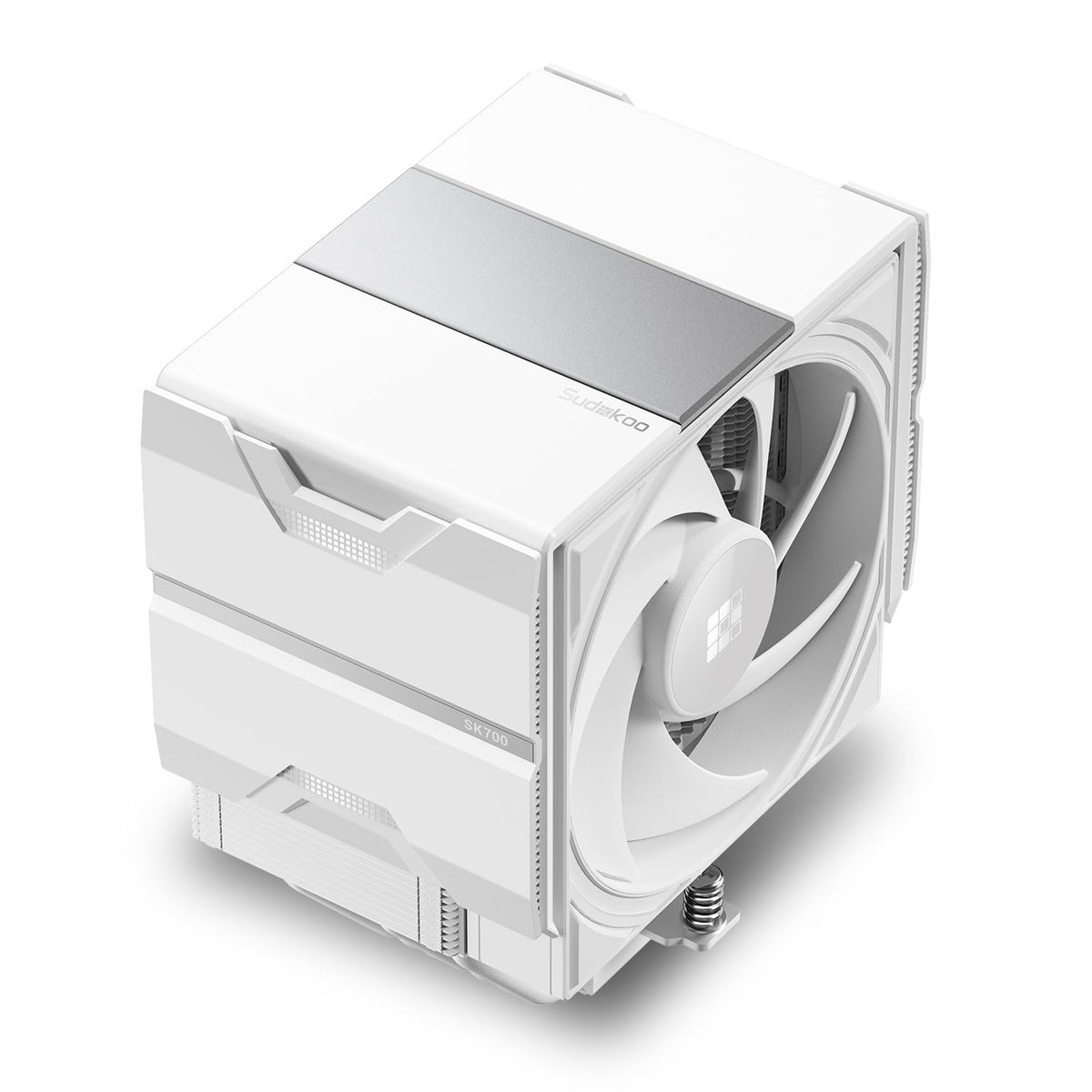 Sudokoo SK700 White AM5 CPU Cooler : 7 Heatpipes CPU Air Cooler for AM5 Exclusive - Single Tower PC Cooling with 120mm FDB PWM Quiet Fan & L-Rail Lock Mount - PuriLite