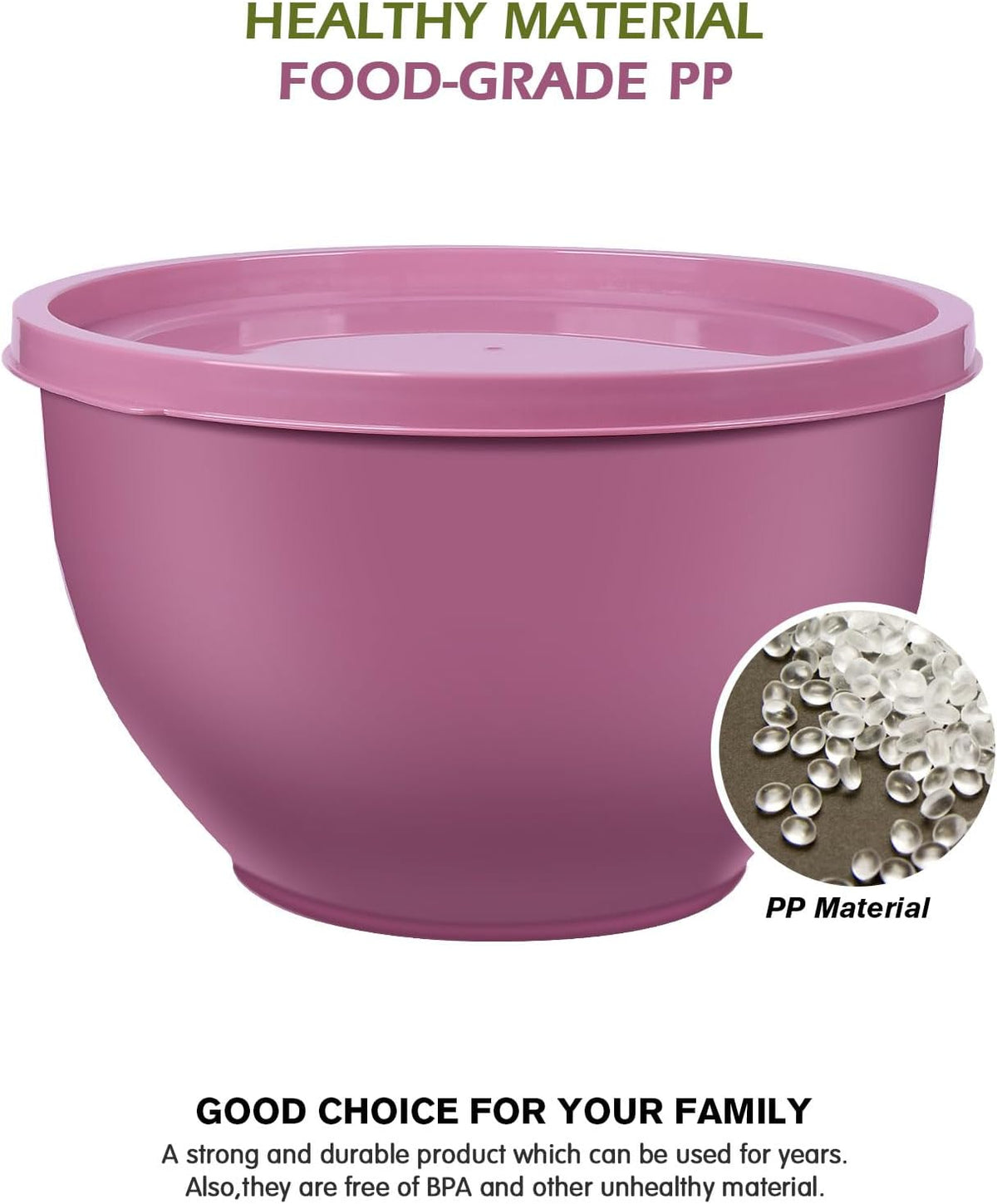 Purilite Select Plastic Mixing Bowl Set - PuriLite