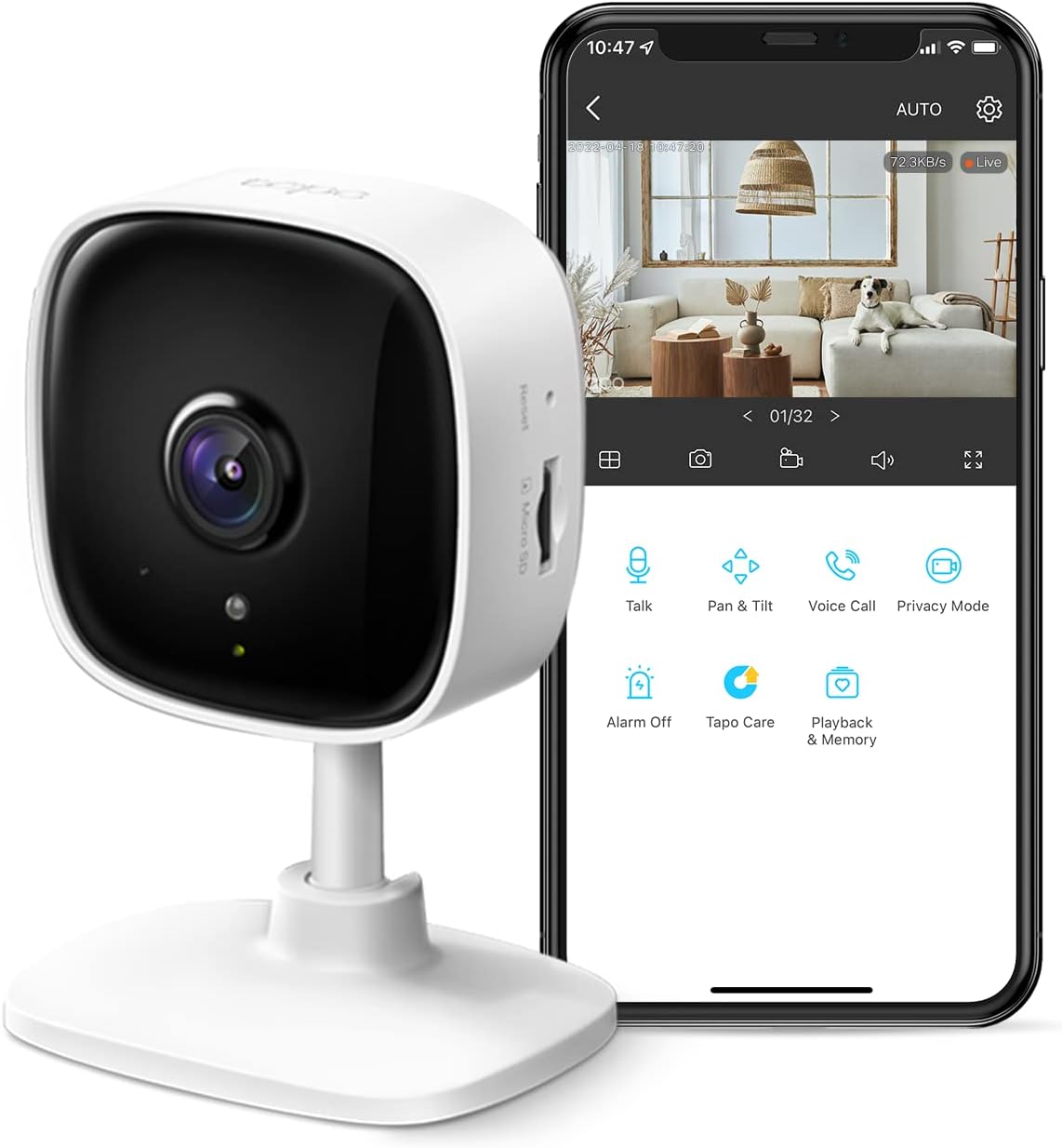 TP-Link Tapo Solar-Powered Security Camera Kit, 2K Wireless Battery Camera w/Solar Panel Base, Smart Person Detection, SD/Cloud Storage, Spotlight Color Night Vision, No Hub Needed (Tapo C410 KIT) - PuriLite