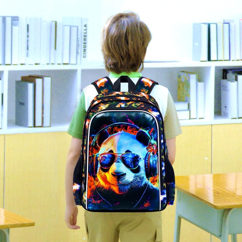 3pcs Backpack for Boys and Girls, 16” Kids Kindergarten Bookbag with Lunch Box, Cute Elementary Backpacks for Boy Girl - PuriLite