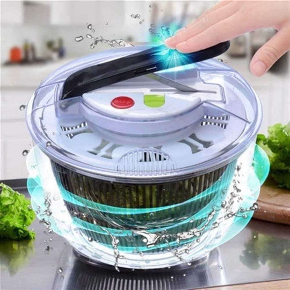 Salad Spinner, Large 5 L, Salad Spinners Best Rated, Lettuce Spinner, Salad Mixer Bowl, Salad Dressing Shaker-Ordinary Style - PuriLite