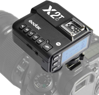 Godox X2T-C E-TTL II Wireless Flash Trigger 2.4G Wireless Transmitter Compatible with Canon DSLR Camera Godox V1 TT685C TT350C V860II-C TT600 AD200Pro iPhone X/8/8 Plus Huawei P20 Pro/Mate 10 - PuriLite