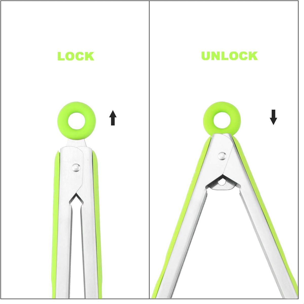 Purilite Select Silicone &amp; Stainless Steel Kitchen Tongs - PuriLite