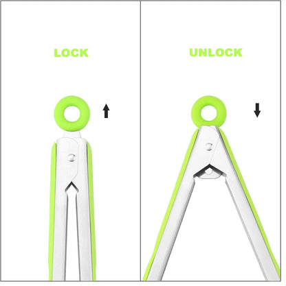 Purilite Select Silicone &amp; Stainless Steel Kitchen Tongs - PuriLite