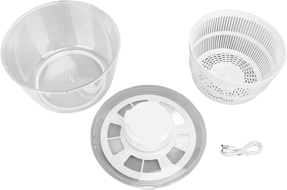 Tihebeyan USB Electric Earls Spinner 5L Capacity for Dehydor Salad Easy Operation for Domestic Use - PuriLite
