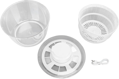 Tihebeyan USB Electric Earls Spinner 5L Capacity for Dehydor Salad Easy Operation for Domestic Use - PuriLite