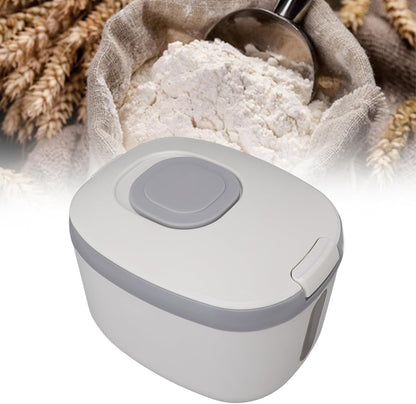 Rice Container, Bug Proof Rice Storage Bin, Odorless Airtight Rice Box with Clear Window for Grains Sugar Flour (S Gray (5kg/11.0lb)) - PuriLite