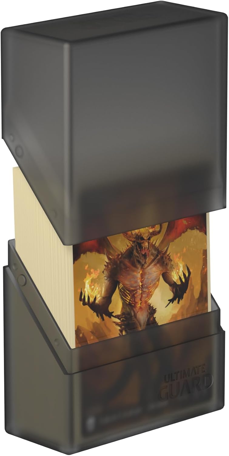Ultimate Guard Boulder 100+ Classic, Deck Case for 100 Double-Sleeved TCG Cards, Onyx, Secure & Durable Storage for Trading Card Games, Soft-Touch Finish - PuriLite