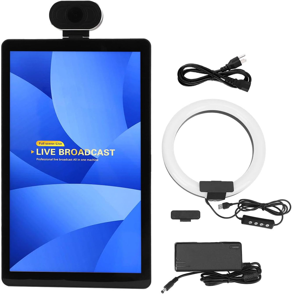 Generic Live Broadcasting Machine, Background Blur Live Broadcast Interactive Touch Screen 16GB 256GB Built in Sound Card for Android 11.0 (US Plug) - PuriLite