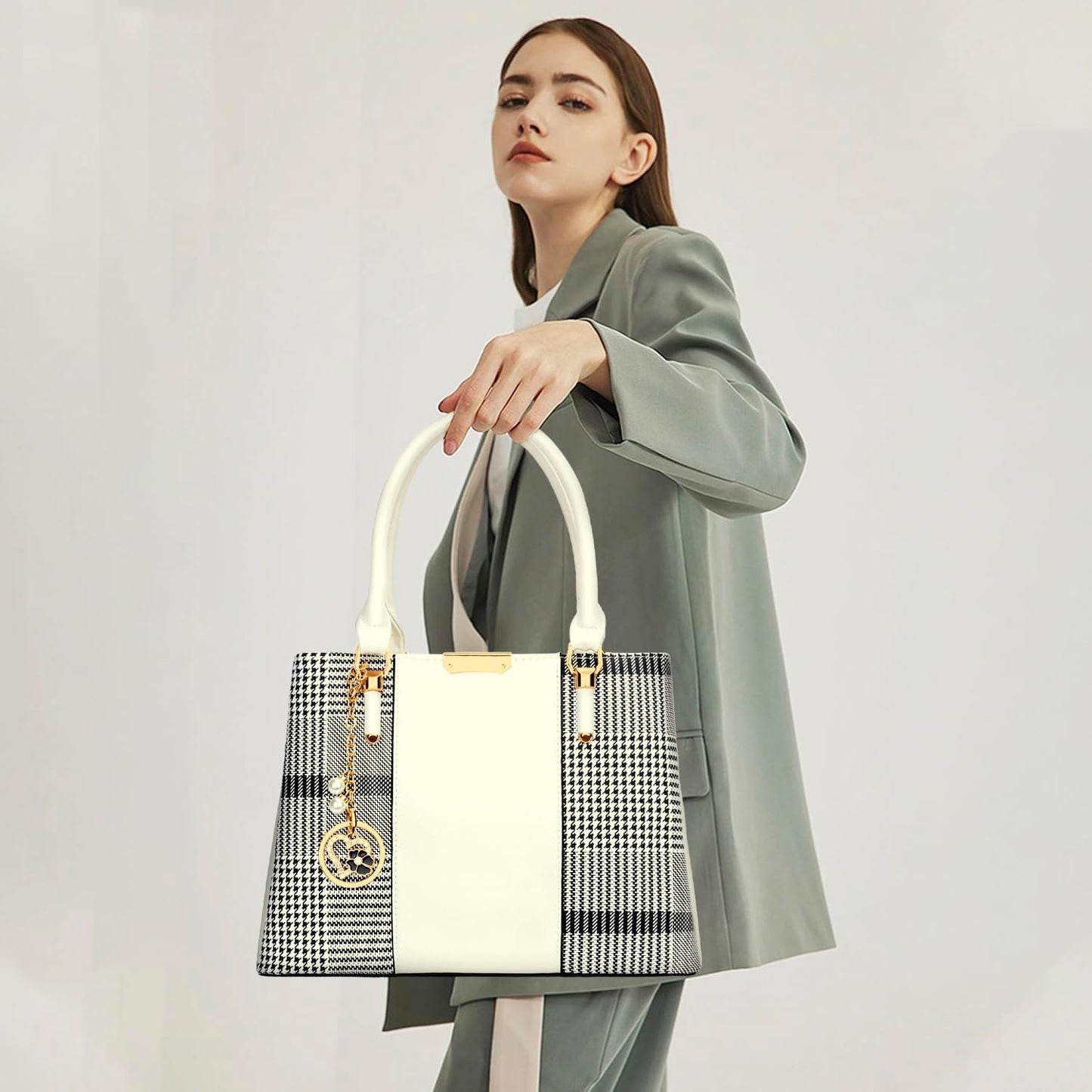 KKXIU Trendy Tote Bag for Women Lightweight Oxford Big Capacity Shoulder Purses and Handbags - PuriLite