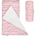 Toddler Nap Mat with Pillow and Fleece Minky Blanket, Kids Sleeping Bag Lightweight and Soft Perfect for Kids Preschool, Daycare, Travel Sleeping Bag Boys and Girls, Fit Standard Cot - PuriLite
