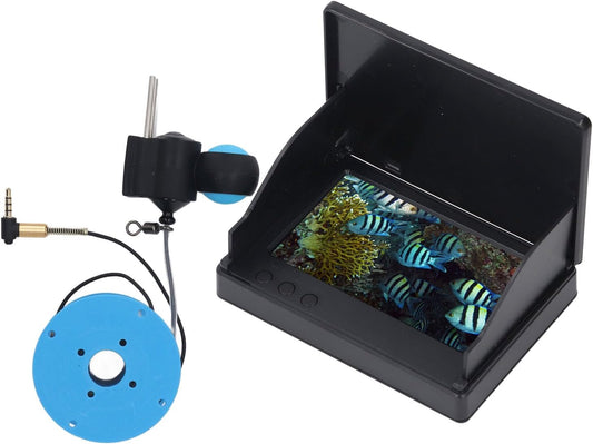 Underwater Fishing Camera, Portable 1080P Fish Finder Camera with 4.3 Inch Display, 220° Ultra Wide Angle Lens, for Ice Lake Sea Boat Kayak Fishing (30m / 98.4ft Cable) - PuriLite