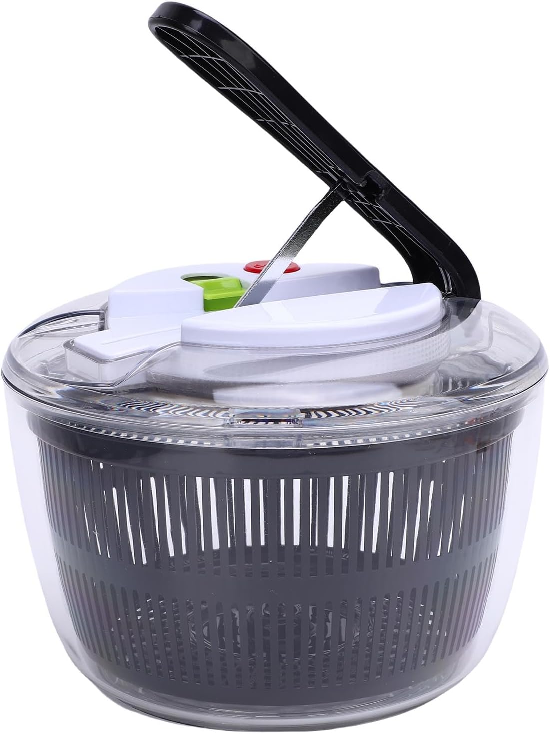 SENECESLI Salad Spinner, Easy Press Vegetable Dryer PP for Lettuce (Black) - PuriLite