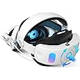 Foscomax RGB VR Headset for Oculus/Meta Quest 3/3S Head Strap with 10000mAh Battery, Rechargeable Elite Strap Extend 4-6H Playtime and Adjustable for VR Headset Compatible with Quest 3/3S Accessories - PuriLite